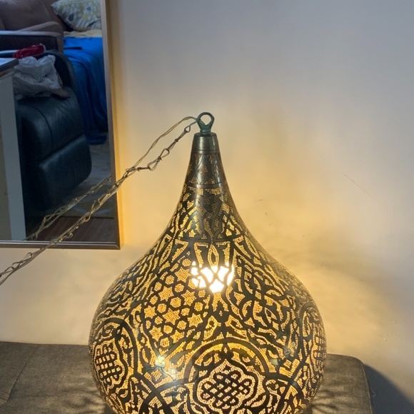 Yellow copper chandelier - Picture 5 of 5